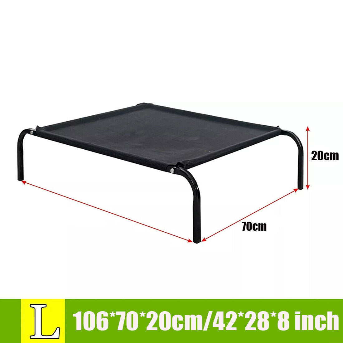 Elevated Pet Bed – Breathable Mesh Cot for Dogs & Cats, Indoor/Outdoor