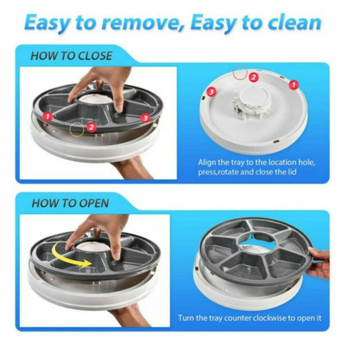 Automatic 6-Day Pet Feeder – Timed Food Dispenser for Dogs & Cats