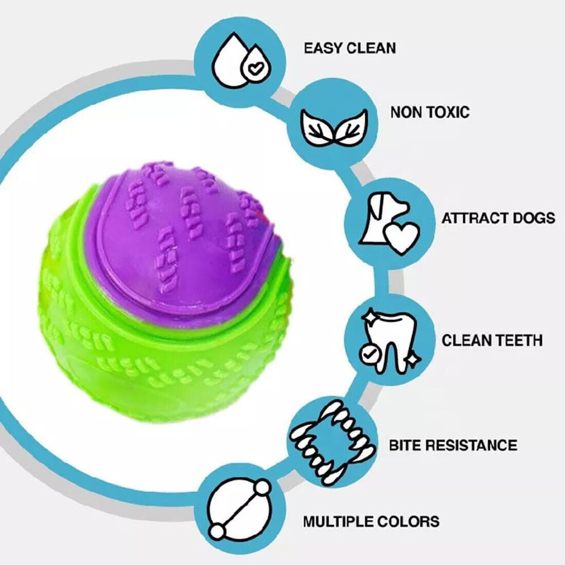 Scooby-Doo Dog Ball Set – 8 Durable Squeaky Balls for Play & Teeth Cleaning