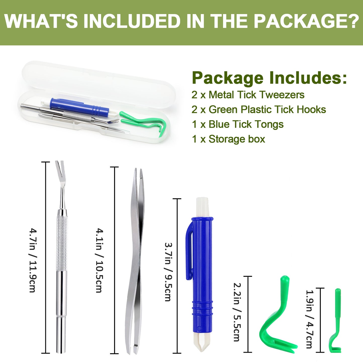 3-Piece Tick Remover Tool Set – Safe & Painless for Dogs, Cats & Humans