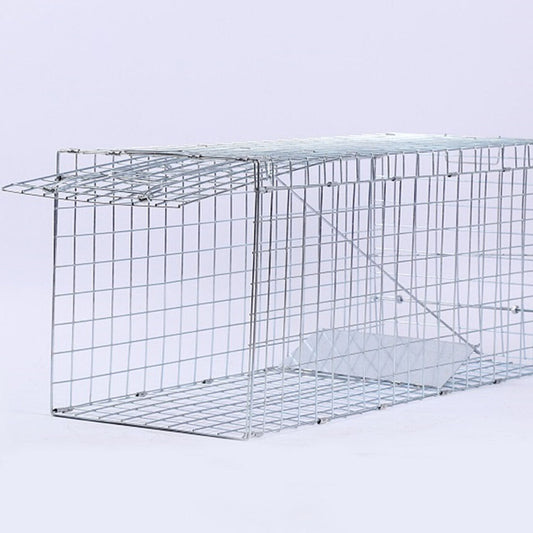Heavy-Duty Folding Animal Trap – Humane Catch & Release for Cats, Raccoons & Pests