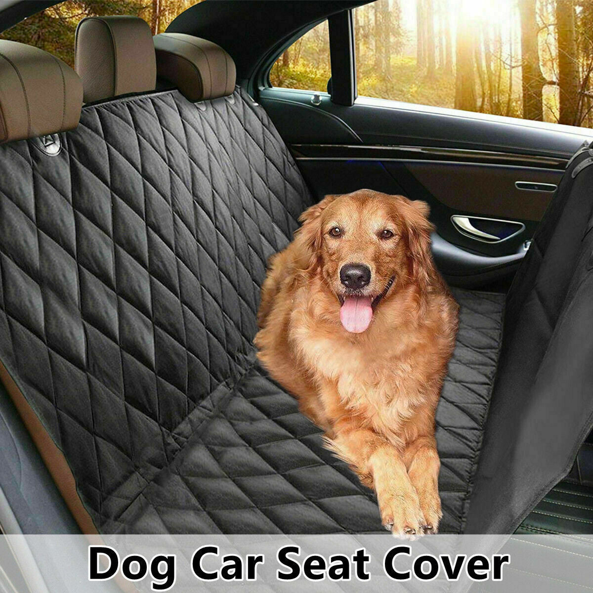 Dog Car Seat Cover – Waterproof Hammock Style Back Seat Protector