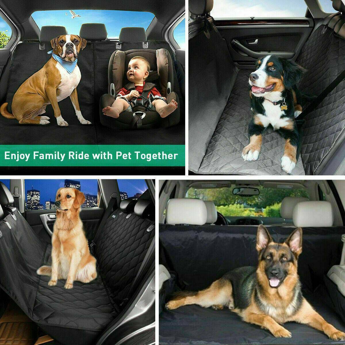 Dog Car Seat Cover – Waterproof Hammock Style Back Seat Protector