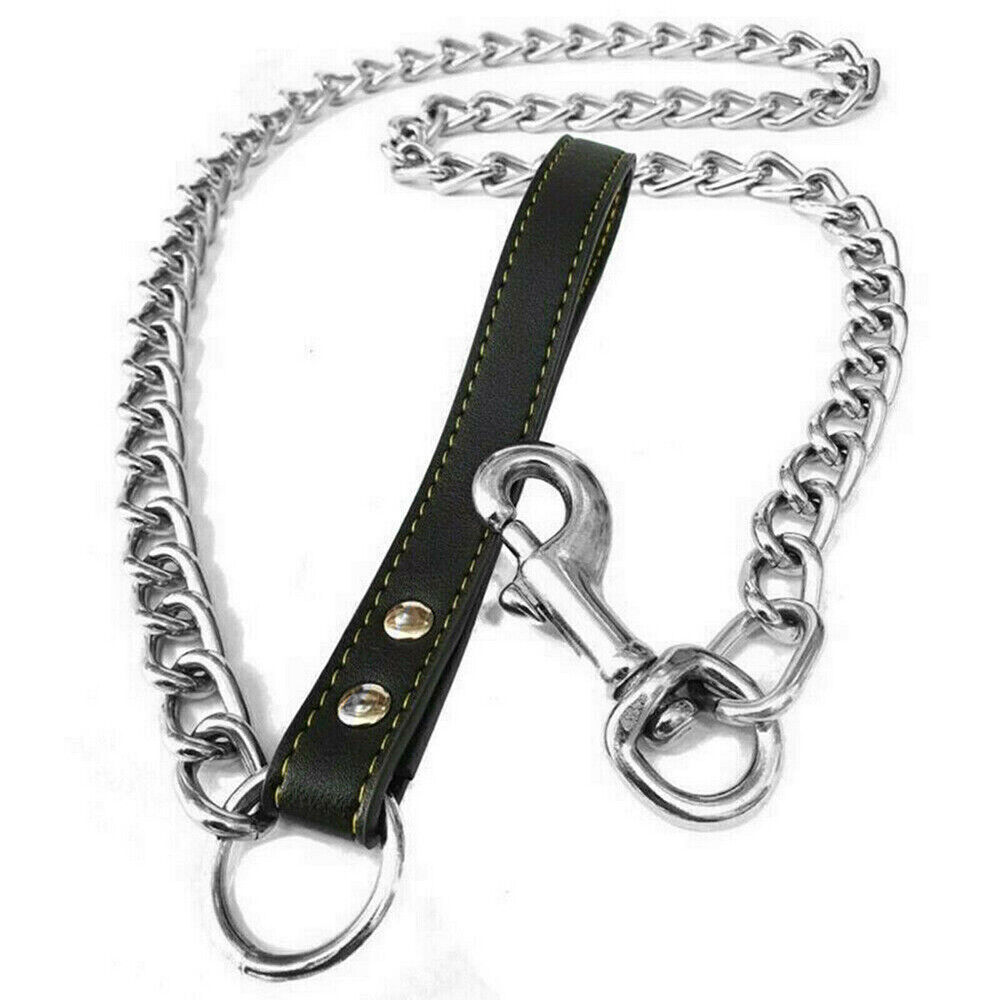 1.2m Metal Dog Lead – Heavy-Duty, Anti-Chew Chain Leash for Pets