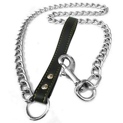 1.2m Metal Dog Lead – Heavy-Duty, Anti-Chew Chain Leash for Pets