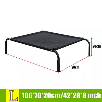 Elevated Pet Bed – Breathable Mesh Cot for Dogs & Cats, Indoor/Outdoor