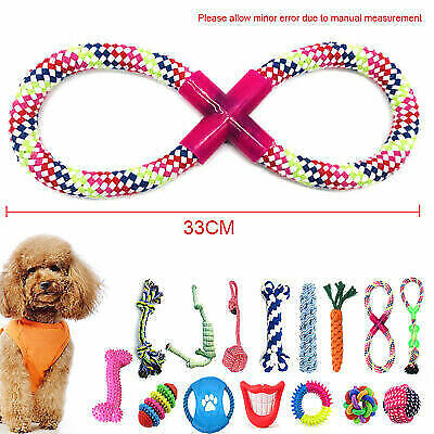 15-Pack Tough Dog Toys – Chew Ropes, Knots, Balls & Squeakers for Puppies