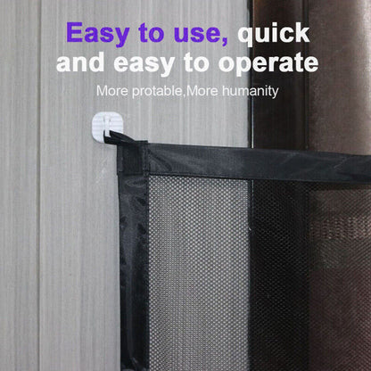 Portable Pet Safety Gate – No-Drill Mesh Fence for Dogs & Cats