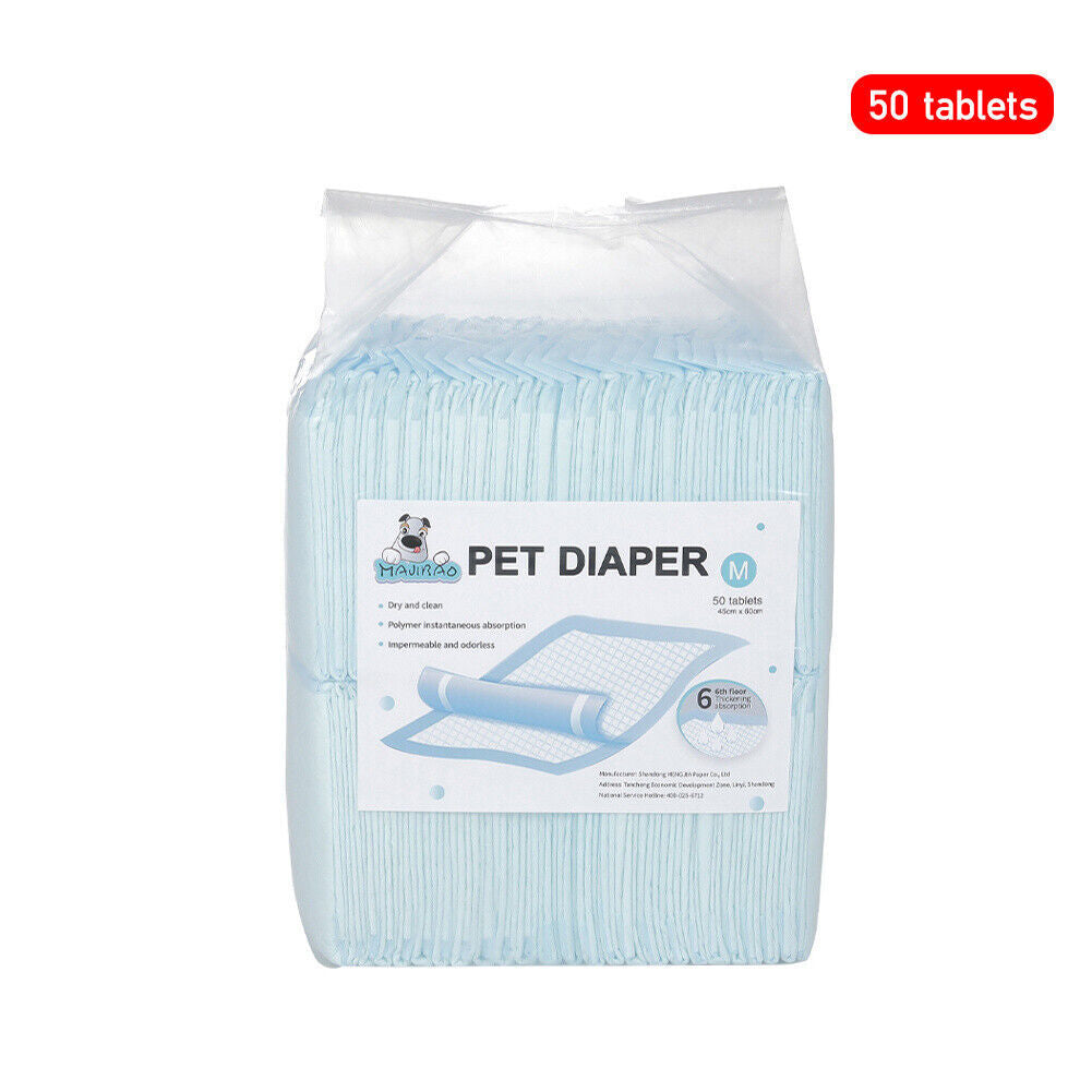 50-Pack Puppy Training Pads – Absorbent Toilet Mats for Dogs & Cats