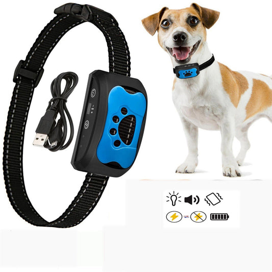 No-Bark Dog Collar – Adjustable, Rechargeable with Sound & Vibration