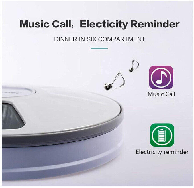 Automatic 6-Day Pet Feeder – Timed Food Dispenser for Dogs & Cats