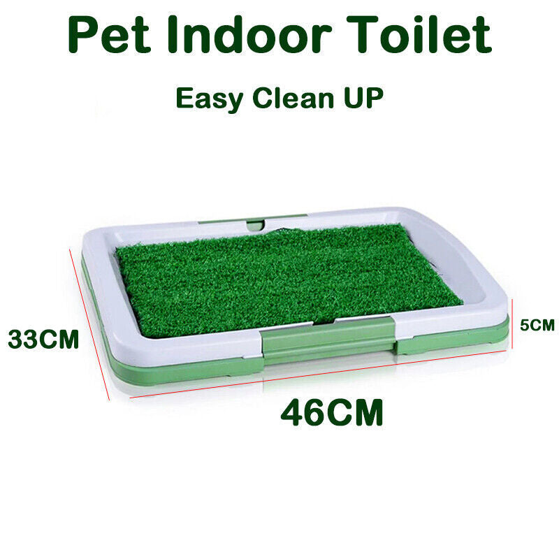 Indoor Dog Toilet Mat – Large Puppy Training Grass Potty Pad & Tray