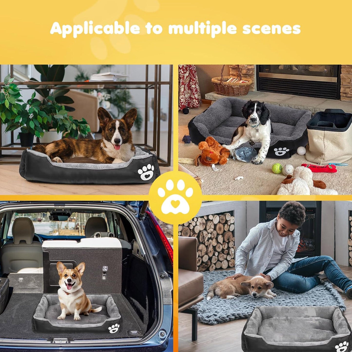 Luxury Pet Bed – Soft, Washable Cushion for Dogs & Cats (90×70cm)