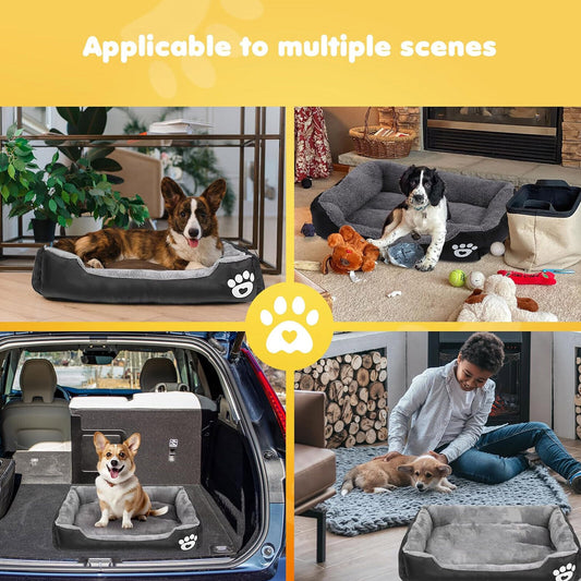Luxury Pet Bed – Soft, Washable Cushion for Dogs & Cats (90×70cm)