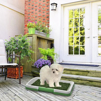 Indoor Dog Toilet Mat – Large Puppy Training Grass Potty Pad & Tray