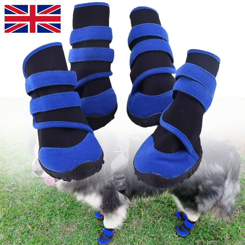 4-Pack Waterproof Dog Boots – Anti-Slip Protective Shoes for Pets