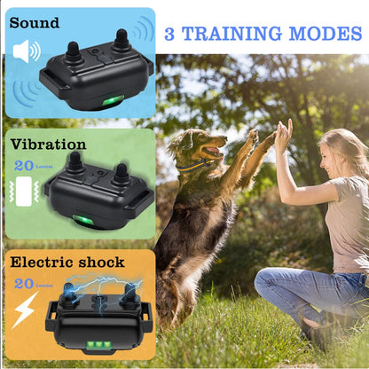 Rechargeable Dog Training Collar – Waterproof with Shock, Vibration & Sound (800m Range)
