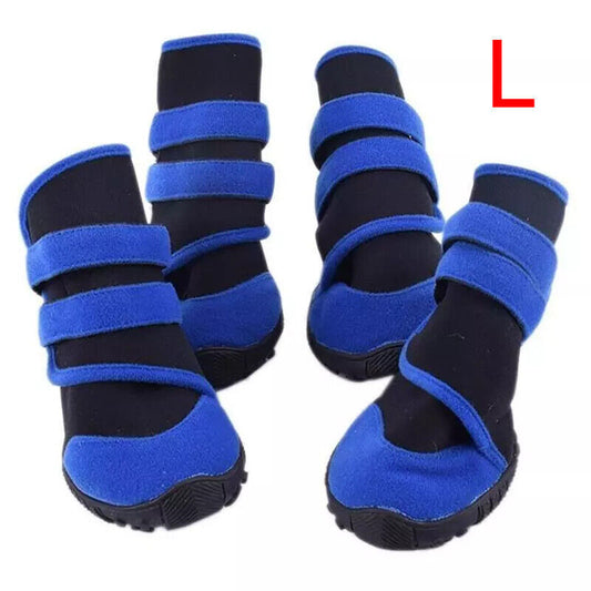 4-Pack Waterproof Dog Boots – Anti-Slip Protective Shoes for Pets