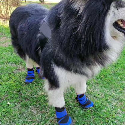 4-Pack Waterproof Dog Boots – Anti-Slip Protective Shoes for Pets