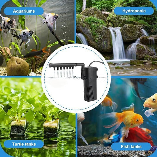 Aquarium 3-in-1 Filter – Purifies Water & Adds Oxygen