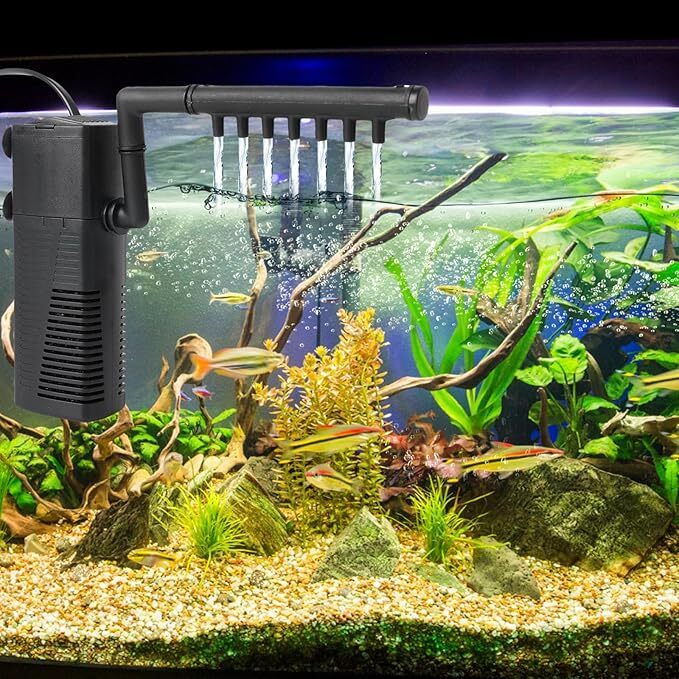 Aquarium 3-in-1 Filter – Purifies Water & Adds Oxygen
