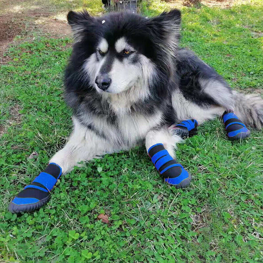 4-Pack Waterproof Dog Boots – Anti-Slip Protective Shoes for Pets