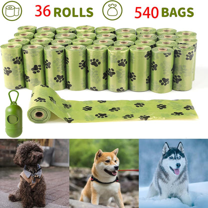 540 Biodegradable Dog Poo Bags – Heavy-Duty & Eco-Friendly Waste Bags