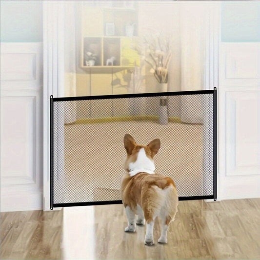 Portable Pet Safety Gate – No-Drill Mesh Fence for Dogs & Cats