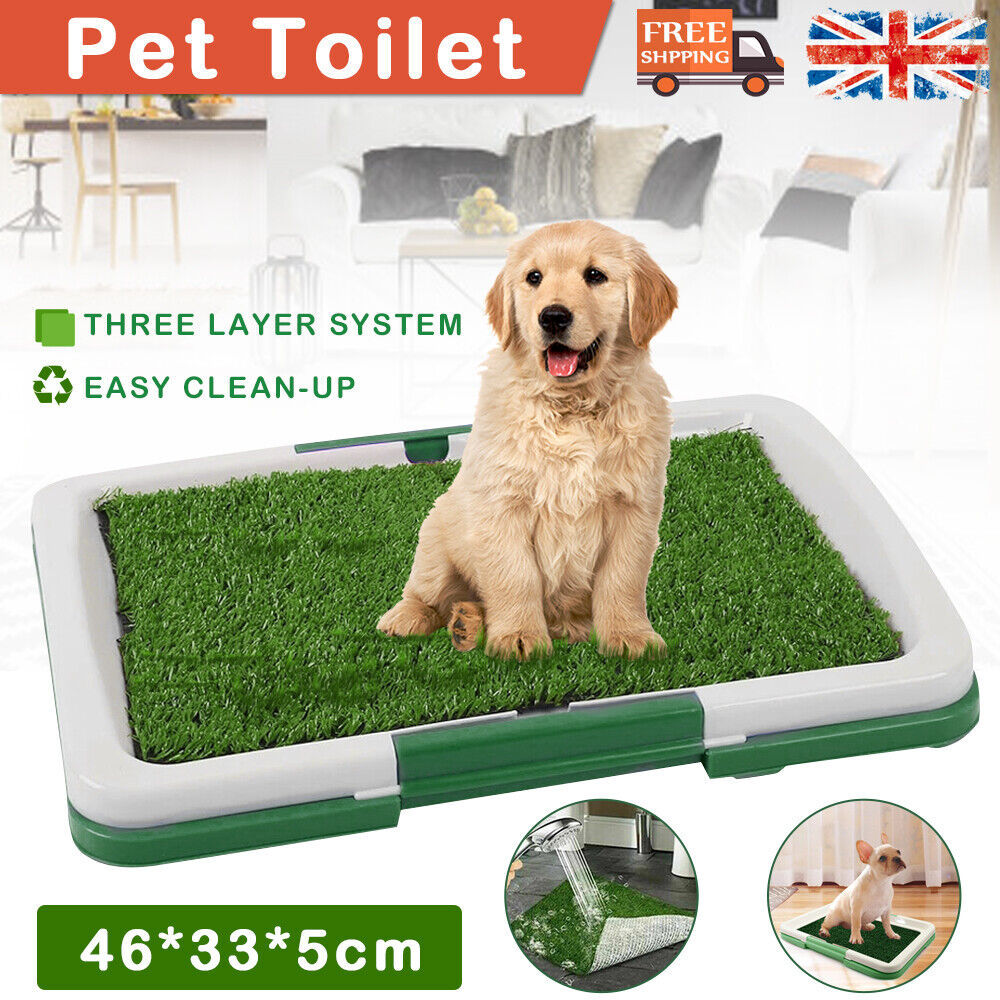Indoor Dog Toilet Mat – Large Puppy Training Grass Potty Pad & Tray
