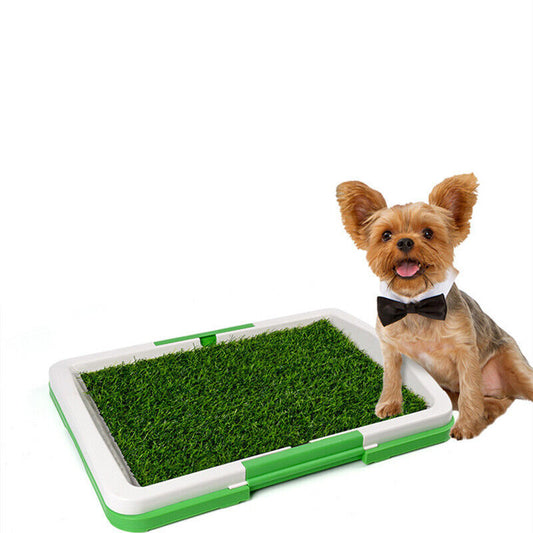 Indoor Dog Toilet Mat – Large Puppy Training Grass Potty Pad & Tray