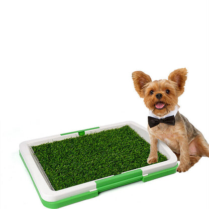 Indoor Dog Toilet Mat – Large Puppy Training Grass Potty Pad & Tray
