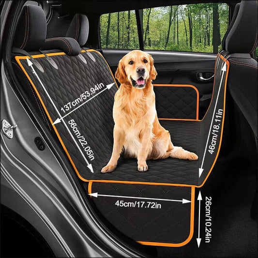 Waterproof Pet Car Seat Cover – Hammock Style Protector for Front & Back Seats