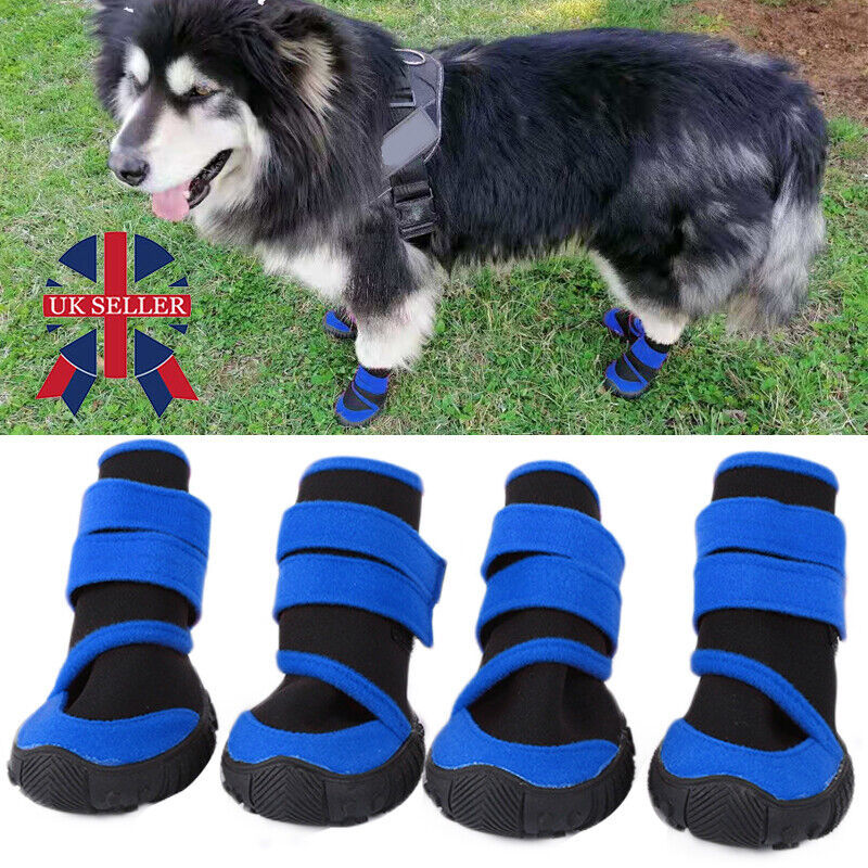 4-Pack Waterproof Dog Boots – Anti-Slip Protective Shoes for Pets