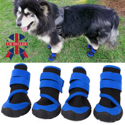 4-Pack Waterproof Dog Boots – Anti-Slip Protective Shoes for Pets