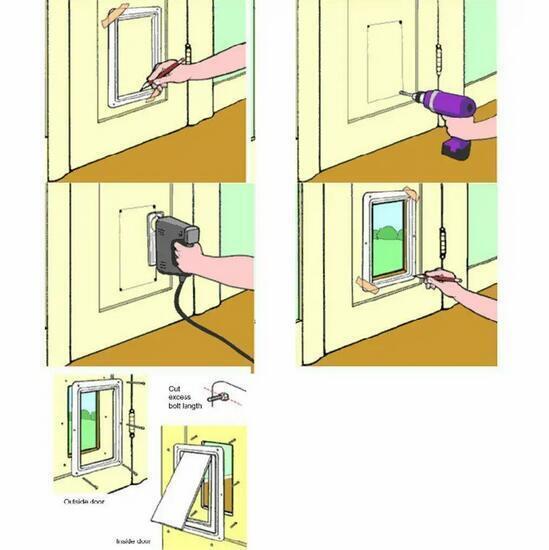 2-Way Locking Pet Door – Safe Cat Flap & Small Dog Tunnel