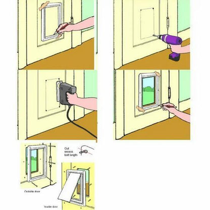 2-Way Locking Pet Door – Safe Cat Flap & Small Dog Tunnel