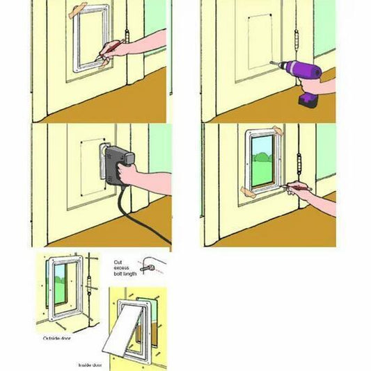 2-Way Locking Pet Door – Safe Cat Flap & Small Dog Tunnel