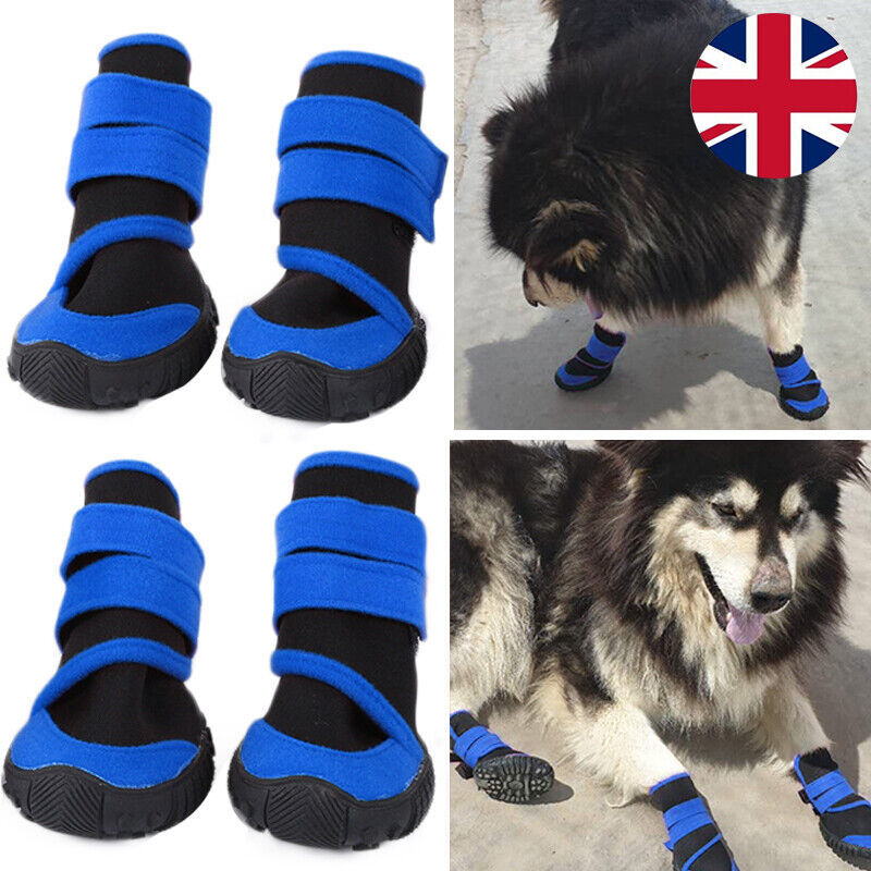 4-Pack Waterproof Dog Boots – Anti-Slip Protective Shoes for Pets