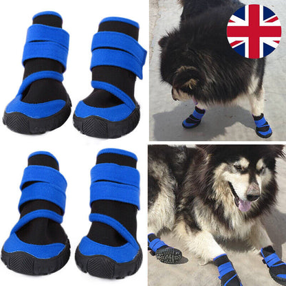 4-Pack Waterproof Dog Boots – Anti-Slip Protective Shoes for Pets